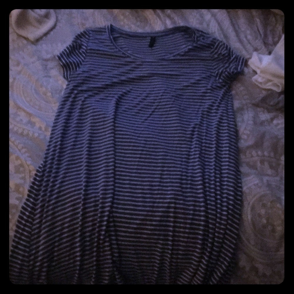 T-shirt stripped t-shirt dress!